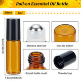 5ml Amber Essential Oil Glass Bottle with Roller Ball