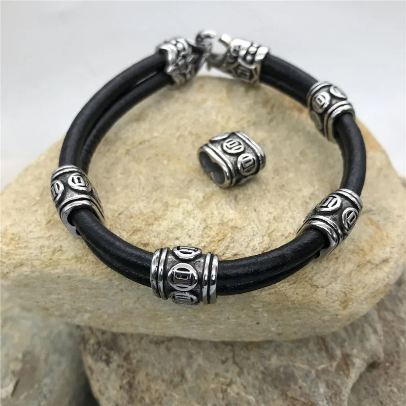 5mm Double Hole European Charm Beads for Bracelet DIY