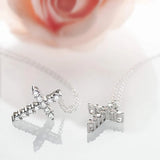 5mm 5.5ct D Moissanite Cross Pendant Necklace 925 Silver 18k Plated