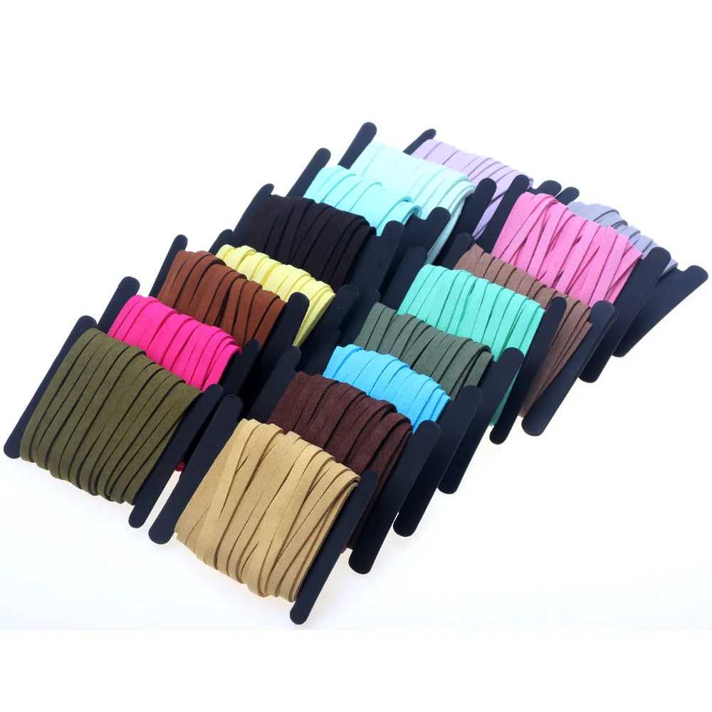 5mm 5yd Flat Faux Suede Cord Velvet DIY Jewelry Finding