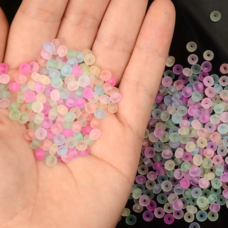 6/0 Frosted Glass Beads Loose Seed Beads for Jewelry Making Diy