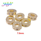 5-10mm Round Hole Metal Spacer Beads for DIY Jewelry Making