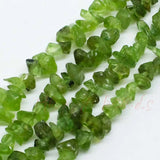 Natural Peridot Freeform Gravel DIY Gems Loose Beads Strand