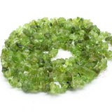 Natural Peridot Freeform Gravel DIY Gems Loose Beads Strand
