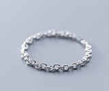 925 Sterling Silver Oval Circle Chain Bracelet Chunky C-S3034