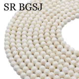 5mm Sea Bamboo Coral Round Stone Beads for Jewelry Making