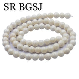 5mm Sea Bamboo Coral Round Stone Beads for Jewelry Making