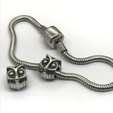 5mm Stainless Steel Bird Beads Owl Spacer Charms for DIY Jewelry