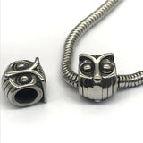 5mm Stainless Steel Bird Beads Owl Spacer Charms for DIY Jewelry