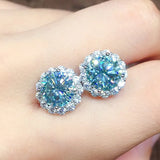 5mm Crystal Stud Earrings Zircon Diamonds Gemstones Jewelry Accessories