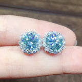 5mm Crystal Stud Earrings Zircon Diamonds Gemstones Jewelry Accessories