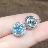 5mm Crystal Stud Earrings Zircon Diamonds Gemstones Jewelry Accessories