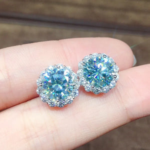 5mm Crystal Stud Earrings Zircon Diamonds Gemstones Jewelry Accessories