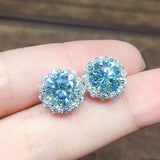 5mm Crystal Stud Earrings Zircon Diamonds Gemstones Jewelry Accessories
