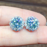 5mm Crystal Stud Earrings Zircon Diamonds Gemstones Jewelry Accessories