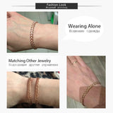 Rose Bismark Link Chain Copper Bracelet 585 5mm GB422