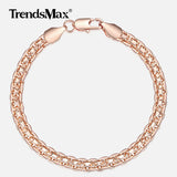 Rose Bismark Link Chain Copper Bracelet 585 5mm GB422