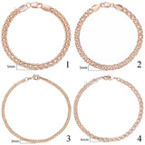 Rose Bismark Link Chain Copper Bracelet 585 5mm GB422