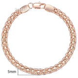 Rose Bismark Link Chain Copper Bracelet 585 5mm GB422