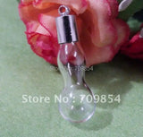 5mm Glass Wishing Bottle Rice Vial Charm Pendant Gift+Straight Cap
