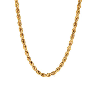 5mm Chunky Twisted Chain Necklace Hip Pop Jewelry