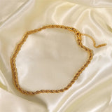 5mm Chunky Twisted Chain Necklace Hip Pop Jewelry