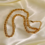 5mm Chunky Twisted Chain Necklace Hip Pop Jewelry