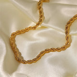 5mm Chunky Twisted Chain Necklace Hip Pop Jewelry