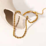 5mm Chunky Twisted Chain Necklace Hip Pop Jewelry