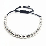 5mm Copper Bead Braided Bracelet Men's Adjustable