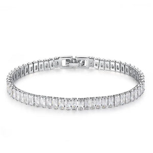 5mm CZ Tennis Bracelet Chain for Women Men Silver Hand Chain Jewelry