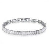 5mm CZ Tennis Bracelet Chain for Women Men Silver Hand Chain Jewelry