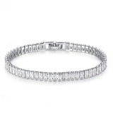 5mm CZ Tennis Bracelet Chain for Women Men Silver Hand Chain Jewelry