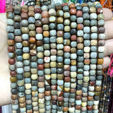 5mm Faceted Ocean Stone Cube Spacer Beads for Jewelry Making DIY