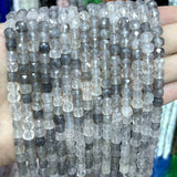 5mm Faceted Grey Cloud Quartz Cube Spacer Beads for Jewelry Making