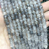 5mm Faceted Grey Cloud Quartz Cube Spacer Beads for Jewelry Making