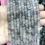 5mm Faceted Grey Cloud Quartz Cube Spacer Beads for Jewelry Making