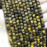 5mm Tiger Eye Stone Cube Beads for Jewelry Making