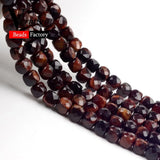 5mm Faceted Red Tiger Eye Square Beads for Jewelry Making