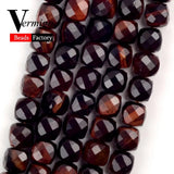 5mm Faceted Red Tiger Eye Square Beads for Jewelry Making