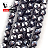 5mm Faceted Terahertz Square Beads Natural Stone Beads for Jewelry Making