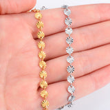 5mm St Steel Link Cable Chain Necklace Round Embossed Choker Women Jewelry