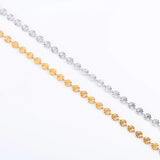 5mm St Steel Link Cable Chain Necklace Round Embossed Choker Women Jewelry