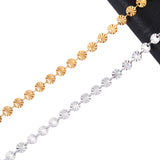 5mm St Steel Link Cable Chain Necklace Round Embossed Choker Women Jewelry