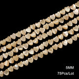 5mm Heart Shape Trochus Mother of Pearl Shell Beads for Jewelry Making