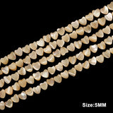 5mm Heart Shape Trochus Mother of Pearl Shell Beads for Jewelry Making