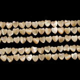 5mm Heart Shape Trochus Mother of Pearl Shell Beads for Jewelry Making