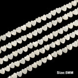 5mm Heart Shape Natural Mother of Pearl Shell Beads For Jewelry Making