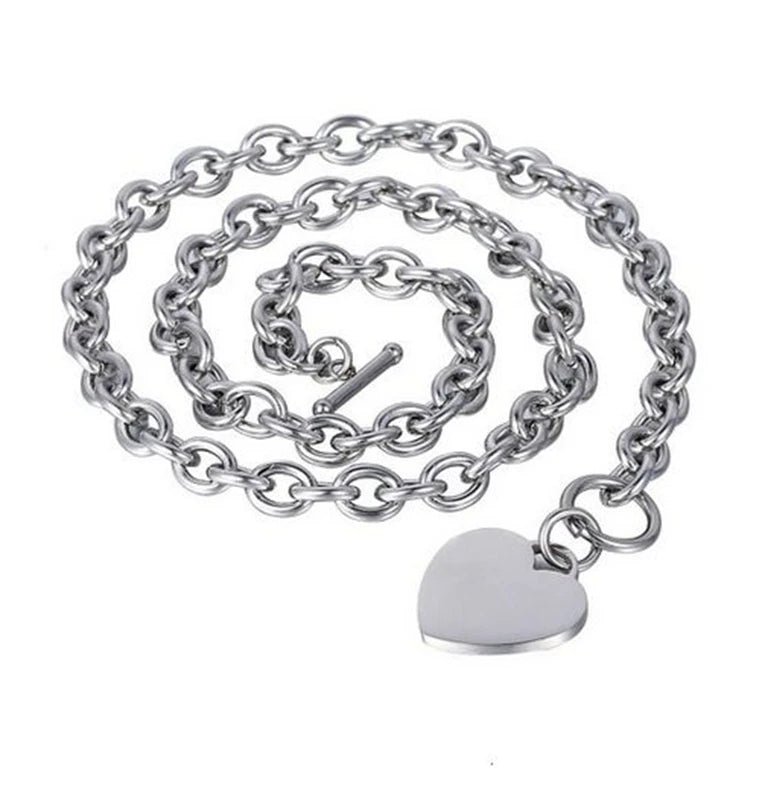 5mm Love Pendant Necklace For Men Women