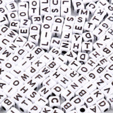 5mm Mixed Square Letter Acrylic Alphabet Cube Beads Jewelry Making DIY